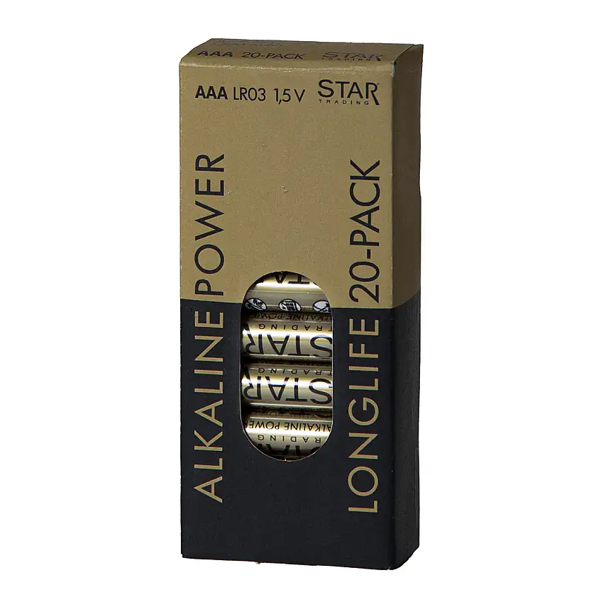 AAA-Batteri Star Trading1,5V Power Alkaline 20-pack