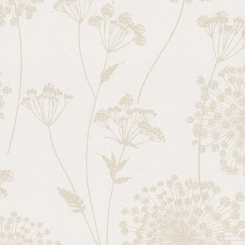 Tapet WOWField Beige Blommor