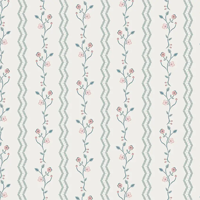 Tapet Laura AshleyBlencow Stripe Dark Duck Egg Blå 122748