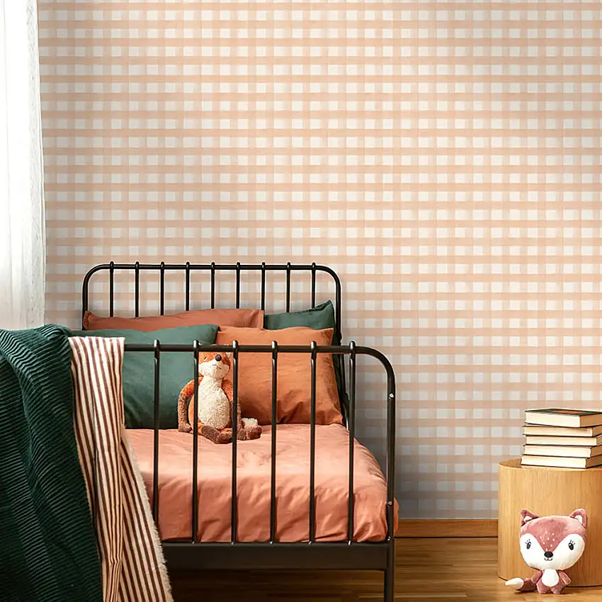 Tapet HoldenDream Catcher Watercolour Gingham Soft Coral 13292