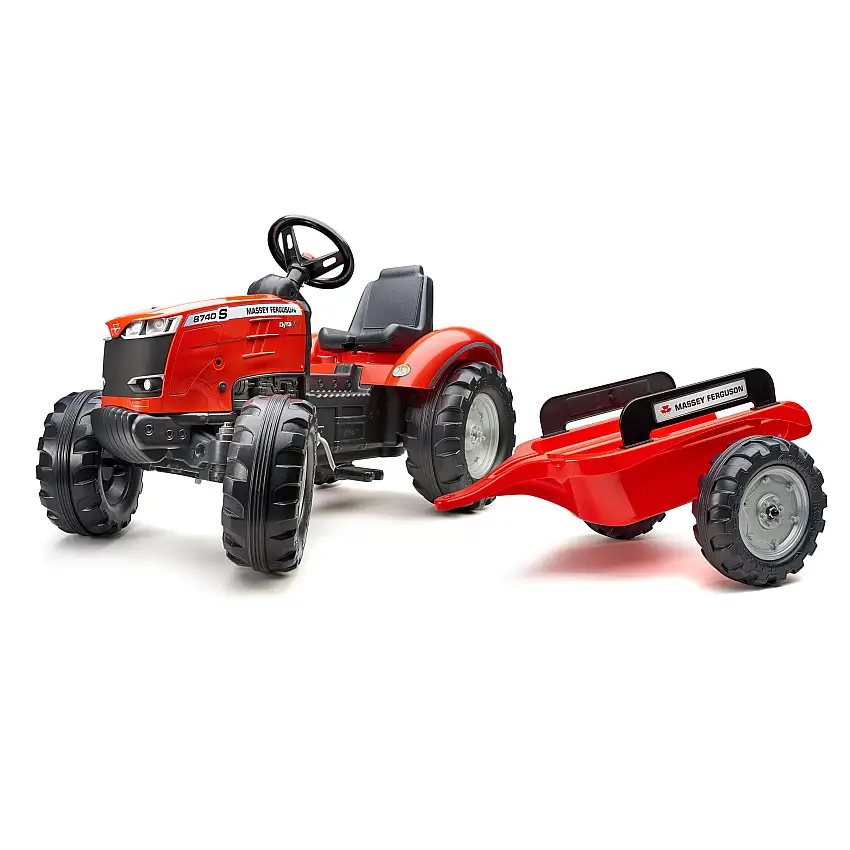 Trampbil FALKTraktor med vagn Massey Ferguson