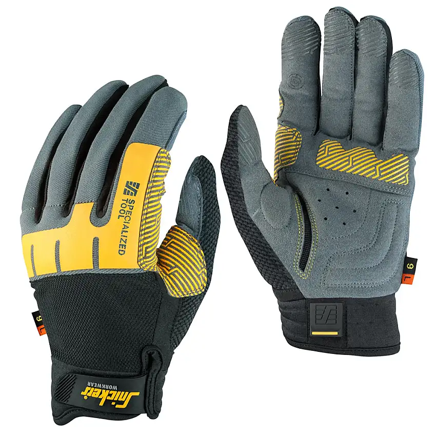 Handske Snickers WorkwearSpec Tool VStorlek: 7 , Färg: Rock grey/Black