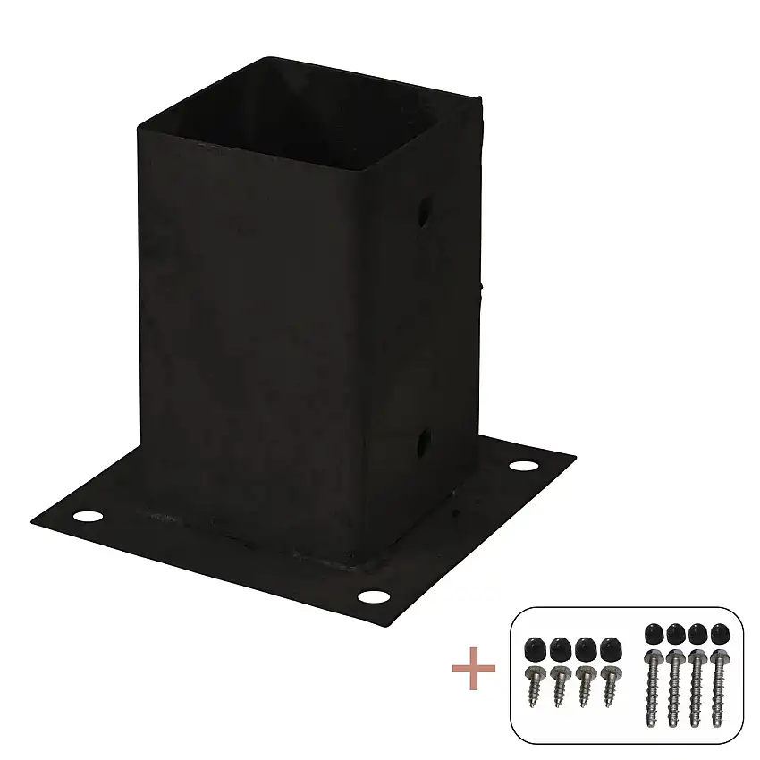 Stolpfot PLUSCubicSvart RAL 9005