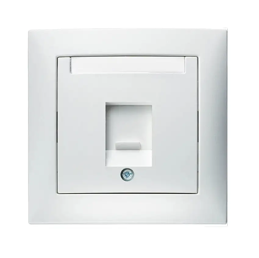 Centrumbricka Hagermed Ram för 1x Keystone-uttag Rak Utan Klor S.1Vit (RAL 9010)