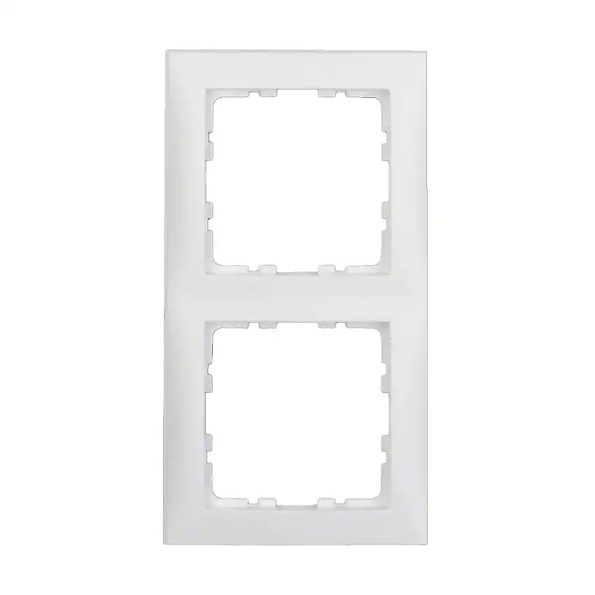 Kombinationsram Hager2-fack i Plast S.1Vit (RAL 9010)