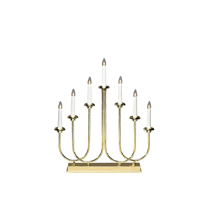 Adventsljusstake Gnosjö Konstsmide2052-810TR 7 Ljus Mässing