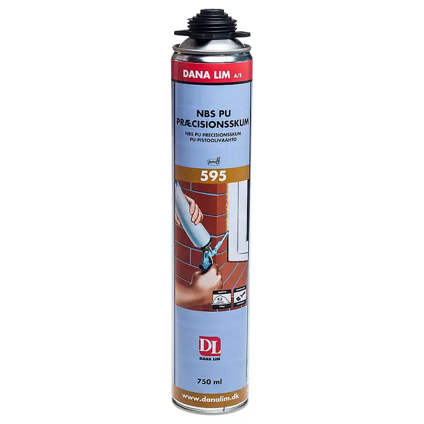 Pistolskum DanalimNbs/Pu Prof 595 Byggfog & Butyltätning 750 ml