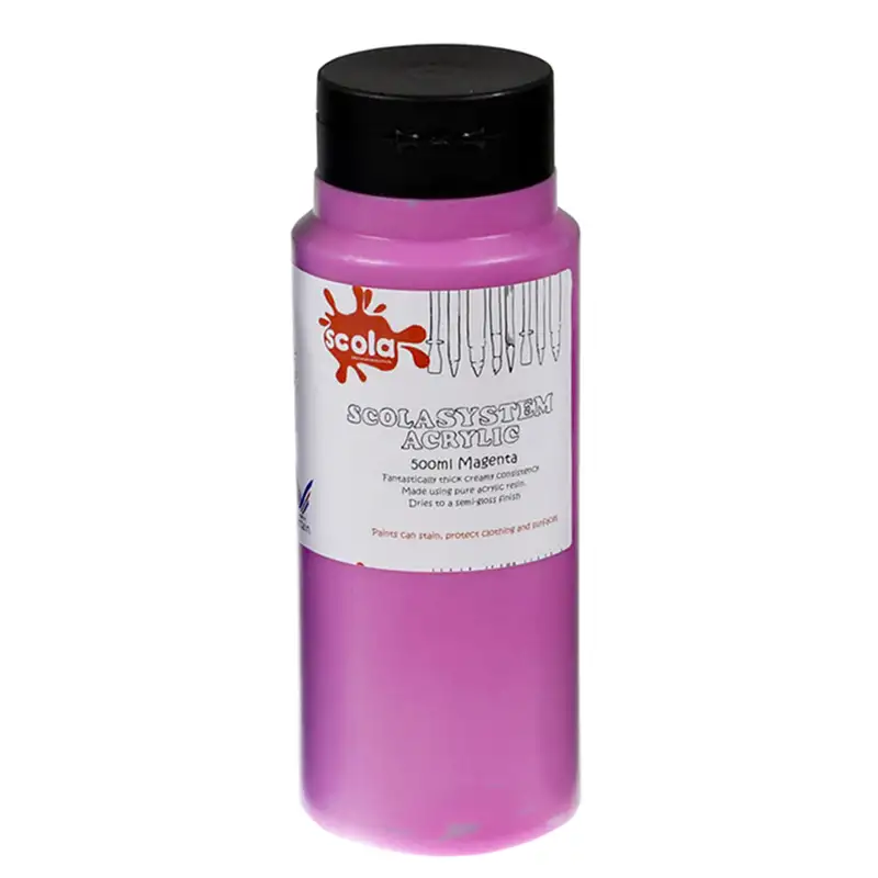 Akrylfärg ABA SkolScola 500 mlMagenta