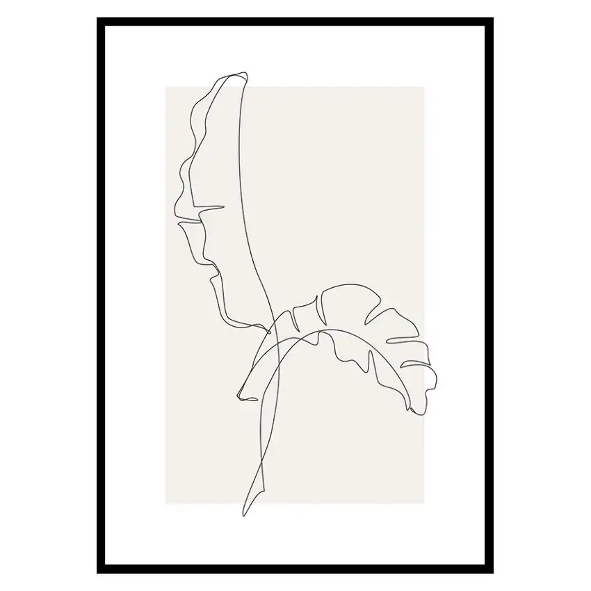 Poster GallerixBanana Leaf Line Art No2