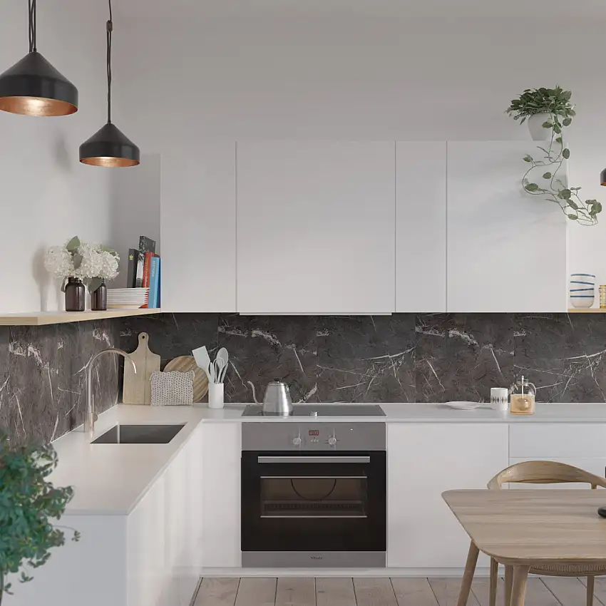Stänkskyddsskiva FiboBlack Marble 2272-K00 S