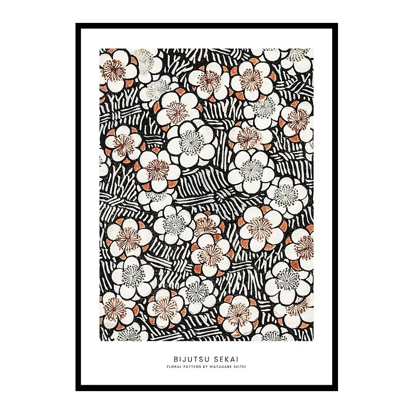 Poster GallerixFloral Pattern By Watanabe SeiteiStorlek: 21x30 cm