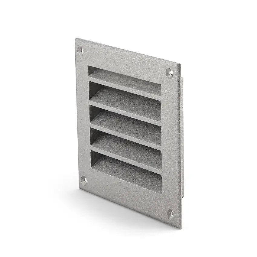 Ytterväggsgaller FreshGjuten Aluminium med Insektsnät Fyrkantigt100x100 mm