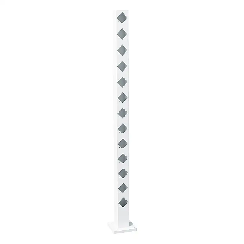 Ändstolpe RecalStaket BolmenHöjd: 1255 mm, Vit