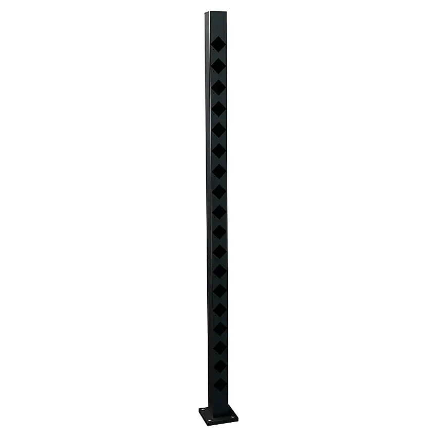Ändstolpe RecalStaket BolmenHöjd: 1680 mm, Svart