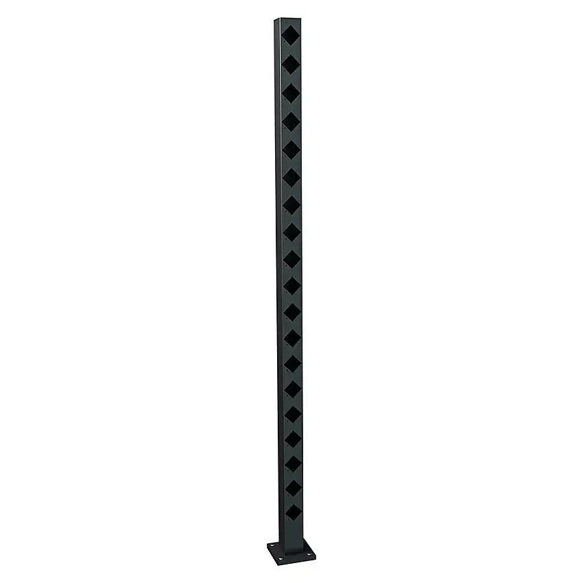Ändstolpe RecalStaket BolmenHöjd: 1765 mm, Svart