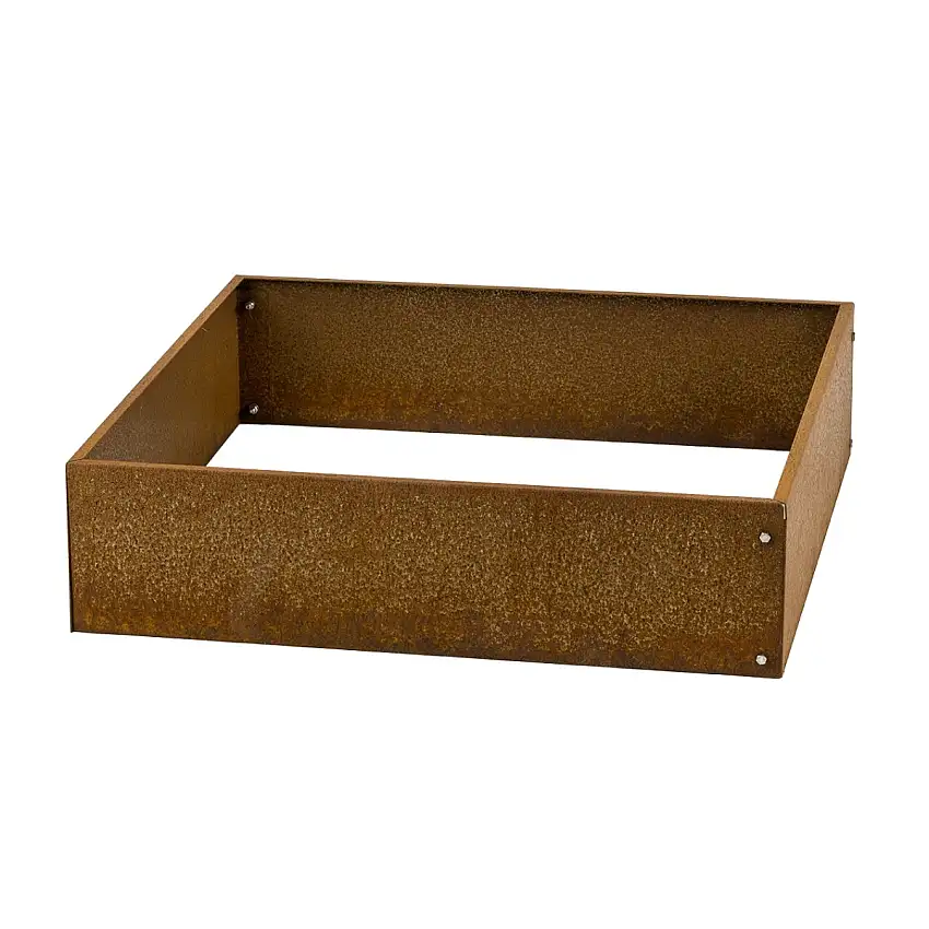 Odlingsram RecalCortenstål 75x75x19 cm