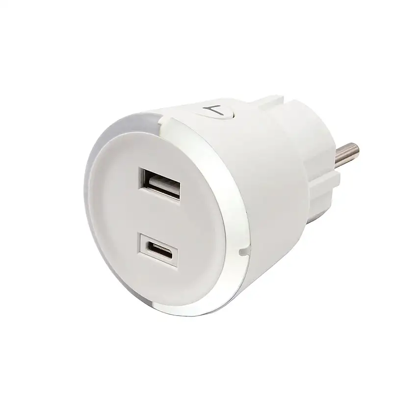 Timer Eluttag CAPIDISäkerhetstimer USB A+C 1-4 3.4A