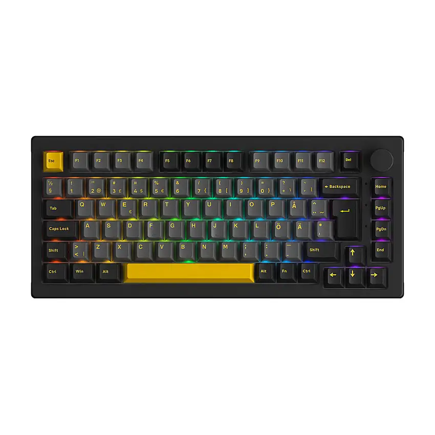 Gamingtangentbord Akkogear5075B Plus-S Black/GoldBrytare: Akko CS Wine Red