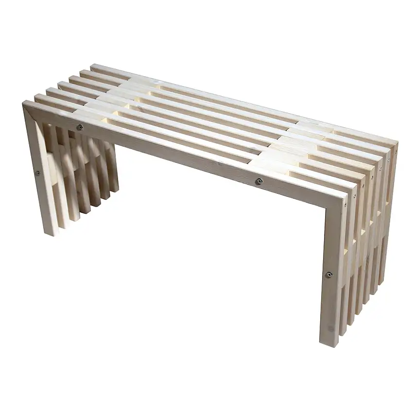 Trädgårdsbänk EcoFurnD-Bench 100 cmFuru Vit Oljad