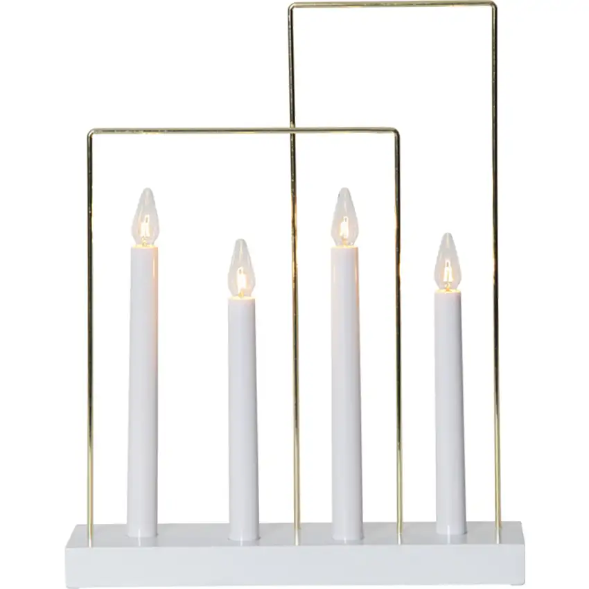Adventsljusstake Star TradingGlossy FrameVit
