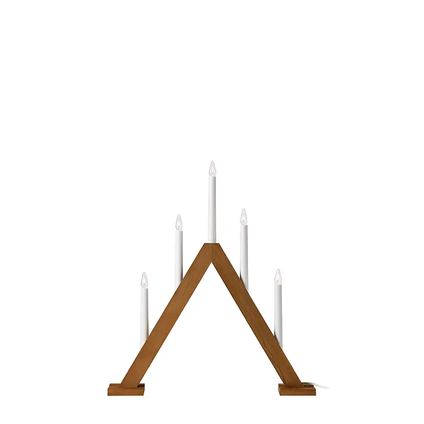 Adventsljusstake MarkslöjdAriele Träljusstake 5 LjusStained light
