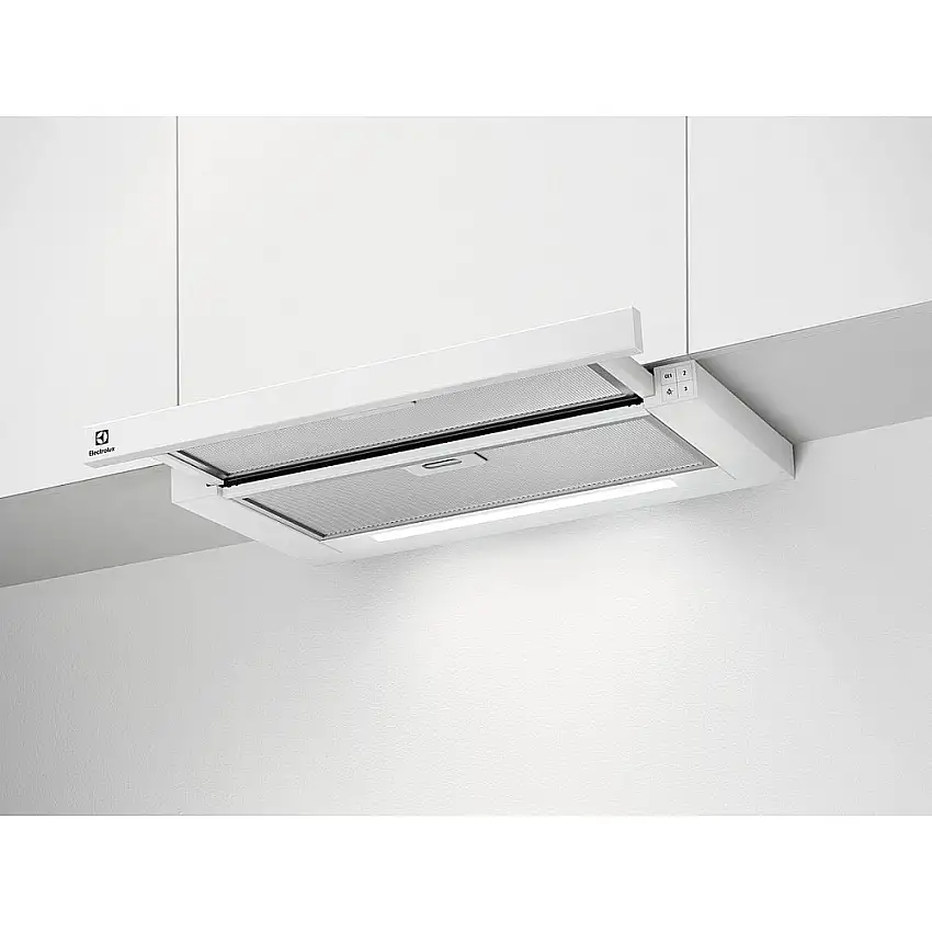 Frihängande Köksfläkt ElectroluxLFP616W Vit LED-belysning