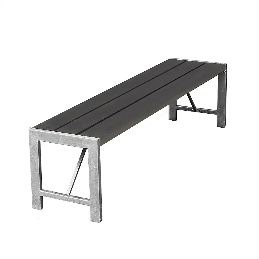 Bänk HortusNonwood Antracit H-Modell 180 cm Galvaniserad Ram