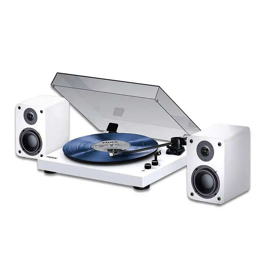 Vinylskivspelare MIXXInklusive Högtalar System 5 StereoVit
