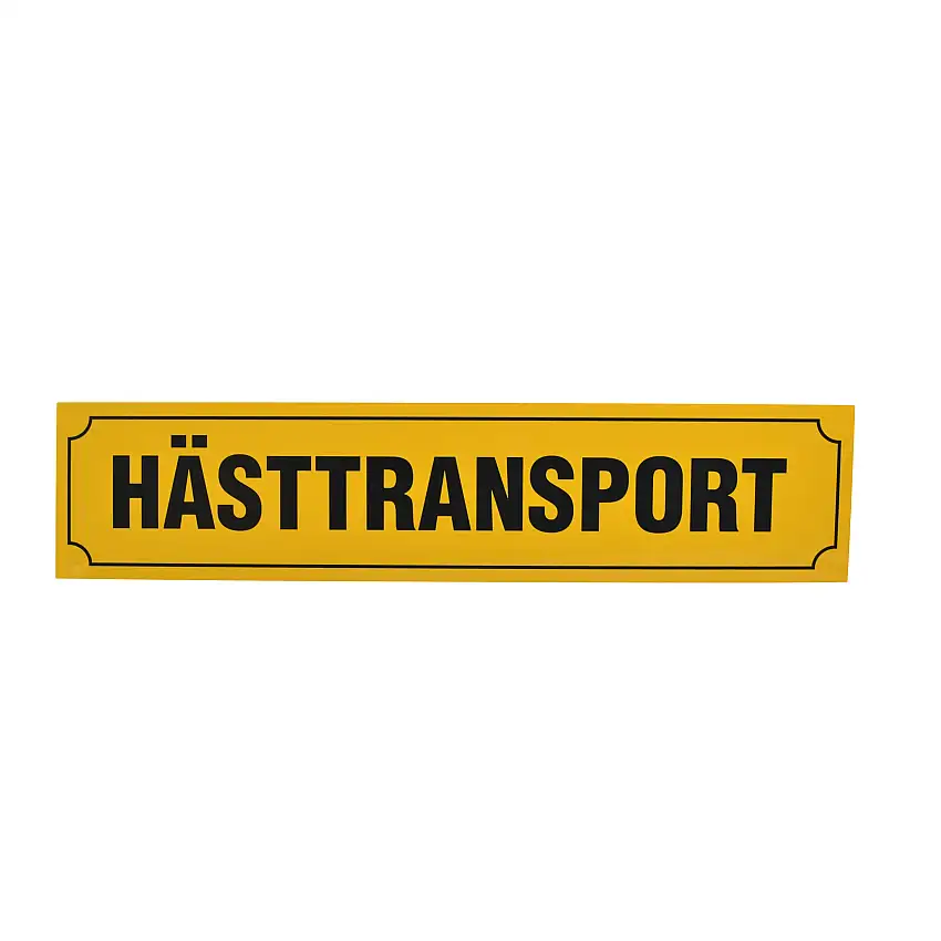 Skylt V-PlastHästtransport 90x20 cm