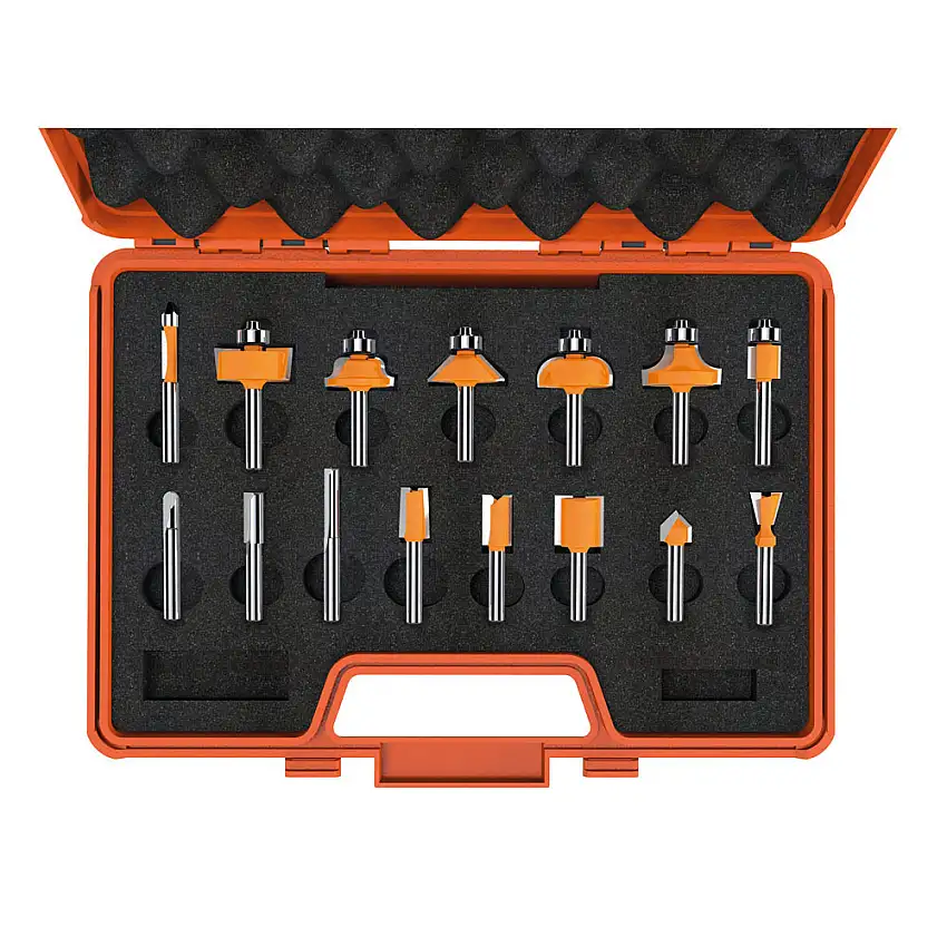 Frässet CMT Orange Tools15 delar K8