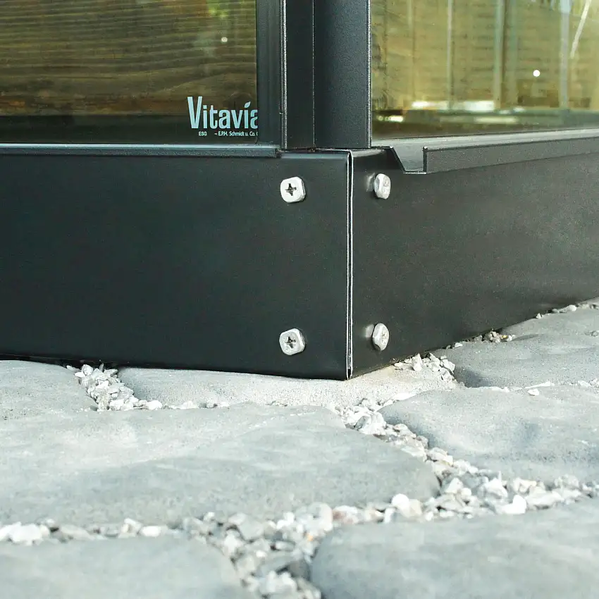 Stålsockel VitaviaSvart Galvaniserat Stål för Växthus 125mm, 6,2m²