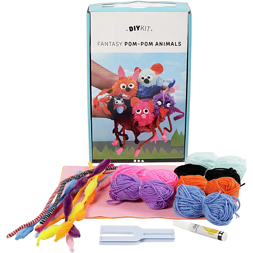 Materialset Creativ CompanyDjur Av Pompomer 1 Set