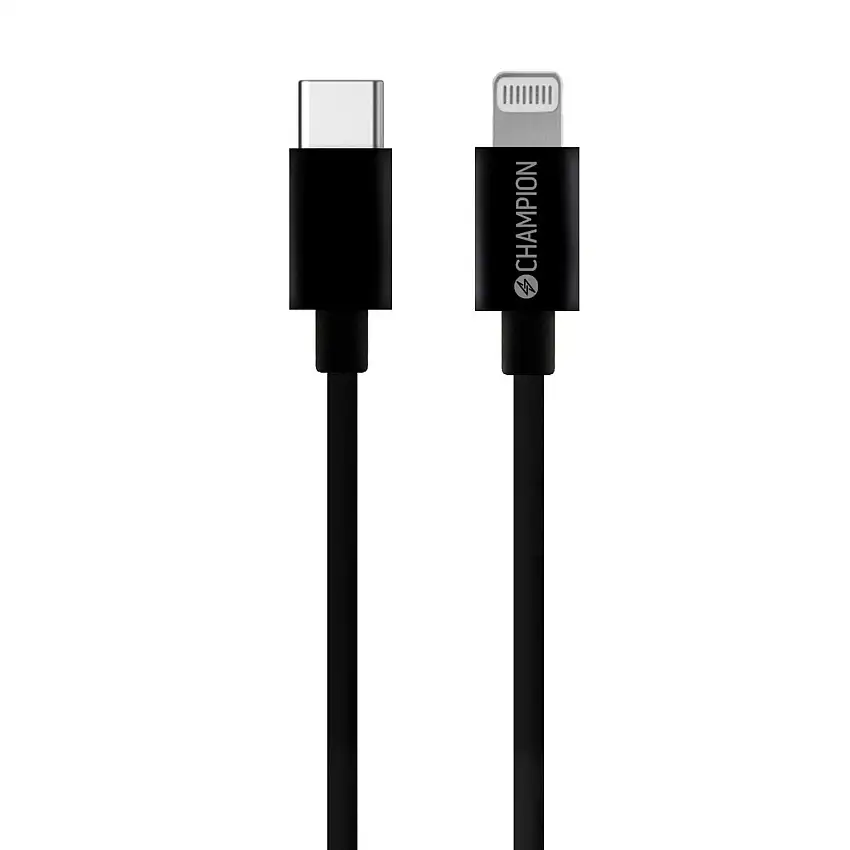 USB-C Championtill Lightning Kabel 1m Svart