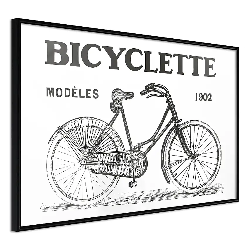 Poster ArtgeistAffisch Old BikeSvart ram, 30x20 cm