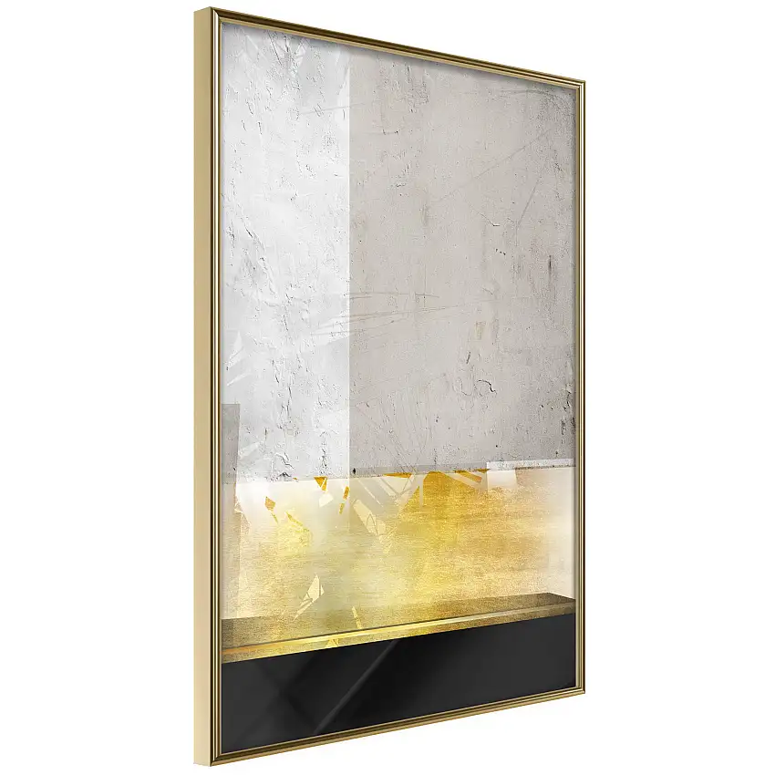 Poster ArtgeistAffisch Geometric MetropolisGuld ram, 20x30 cm