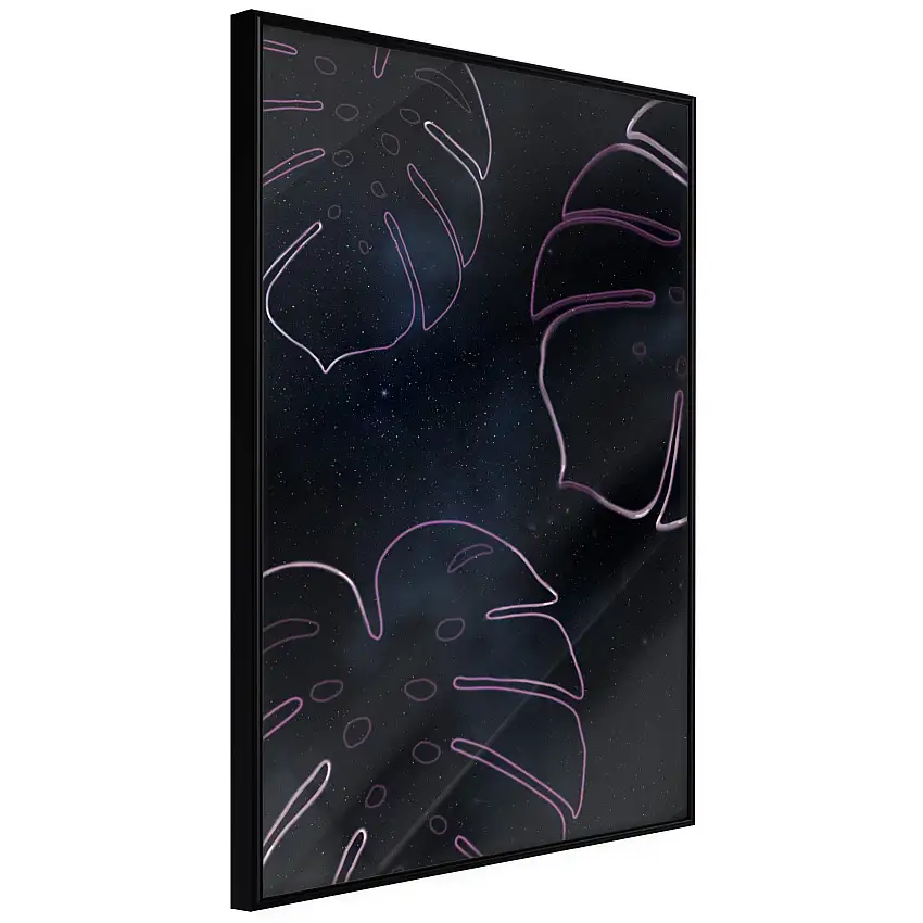 Poster ArtgeistAffisch Galactic MonsteraSvart ram, 40x60 cm