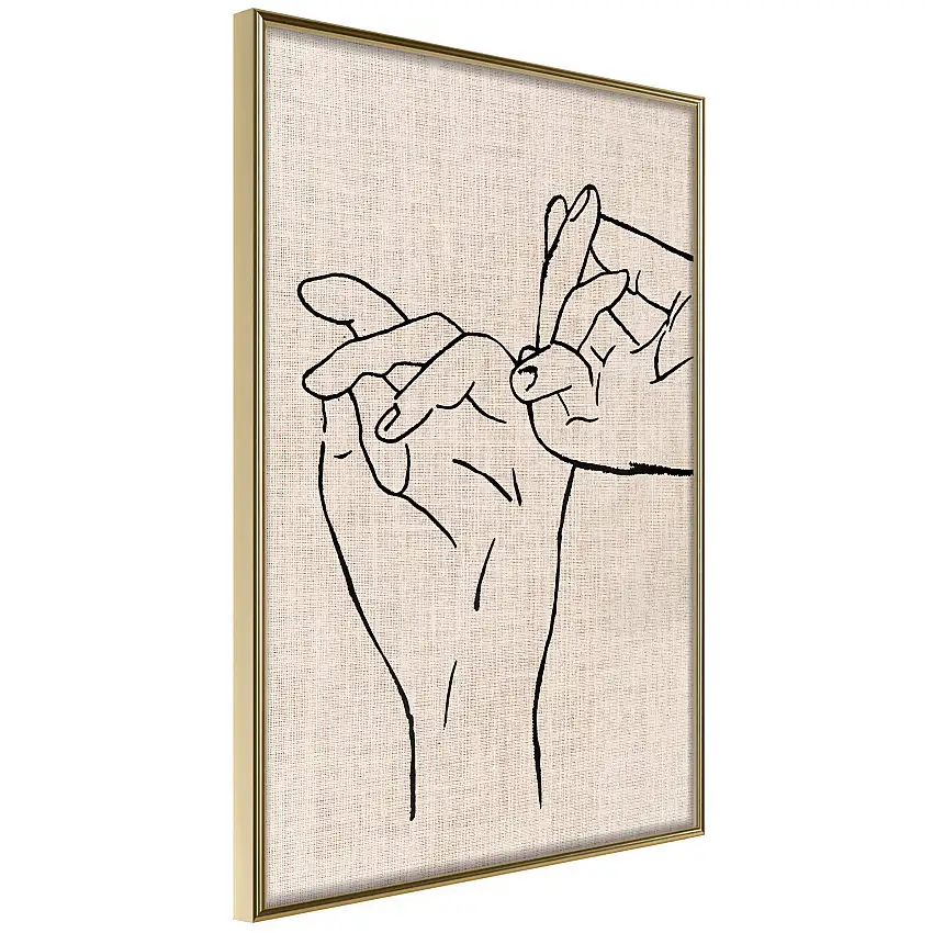 Poster ArtgeistAffisch Always TogetherGuld ram, 40x60 cm