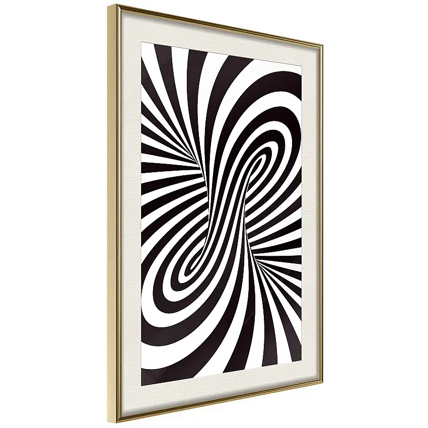 Poster ArtgeistAffisch Deep HypnosisGuld ram med passepartout, 30x45 cm