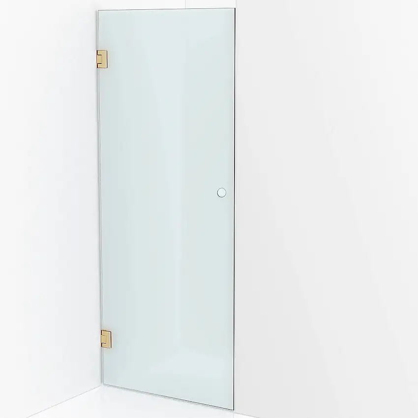 Duschdörr CombacDesigna GenevaFrostat glas, Mässing, 800 mm
