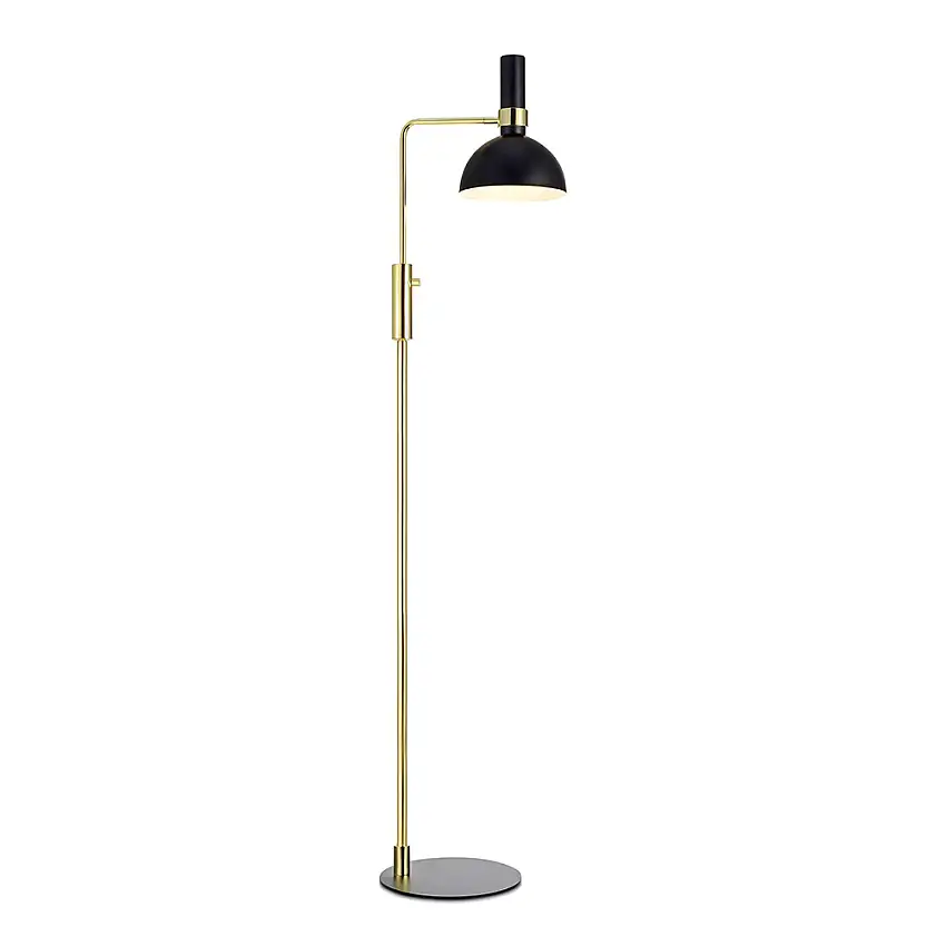 Golvlampa MarkslöjdLarrySvart/Borstad Mässing