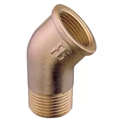 Guidi Böj 45° inv/utv 3/8" brons