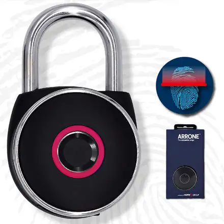 Hänglås ArroneMed Fingerscanner