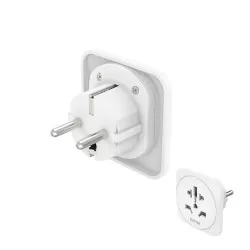HAMA Reseadapter Typ E/F Universal Världen-EU Vit