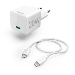 HAMA Snabbladdare 220V USB-C-Lightning
