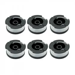 INF 6-pack trådspolar för Black & Decker grästrimmer