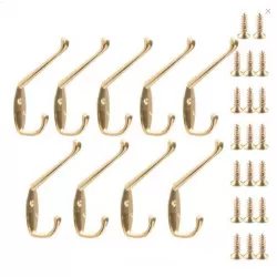 INF 9-pack Väggmonterade Metallkrokar, Dubbla Stift