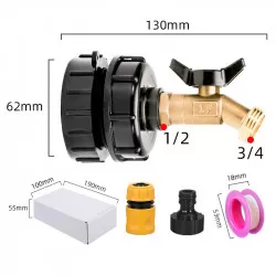 INF Mässing kranadapterset för IBC Tote Tanks