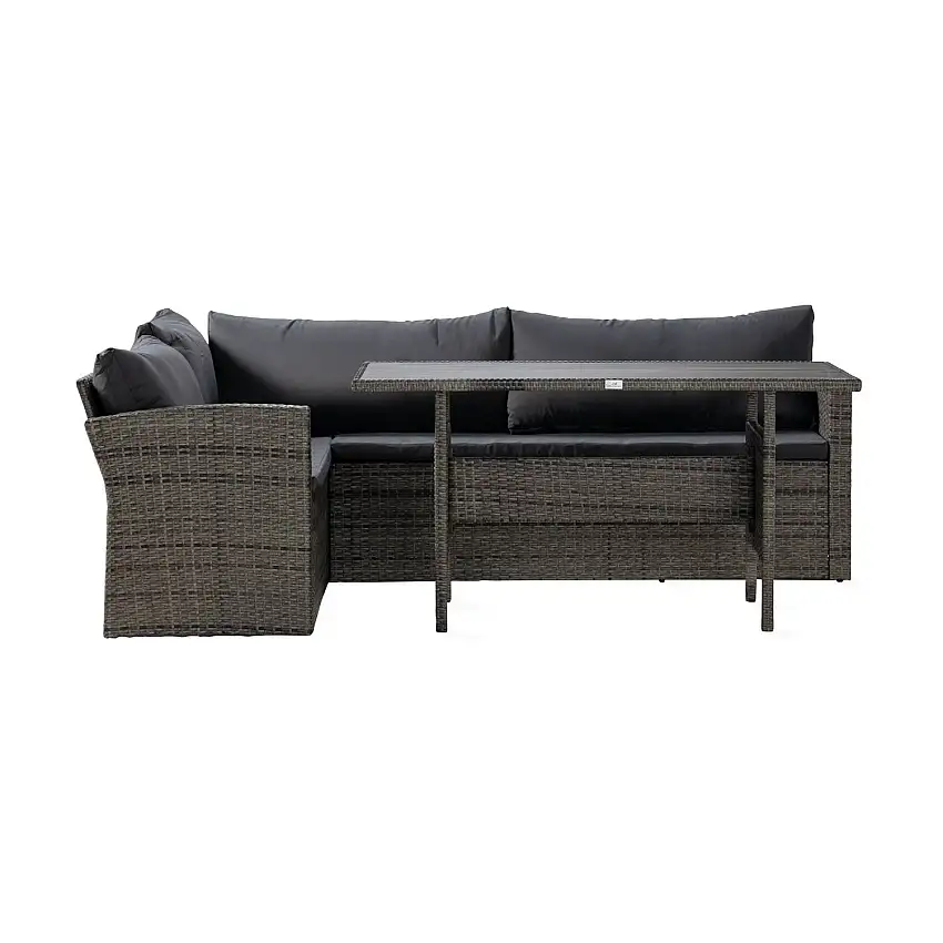 Loungegrupp Comfort GardenJames Light Soffgrupp Utomhus 5-sits med Bordsskiva i AintwoodGrå, Höger