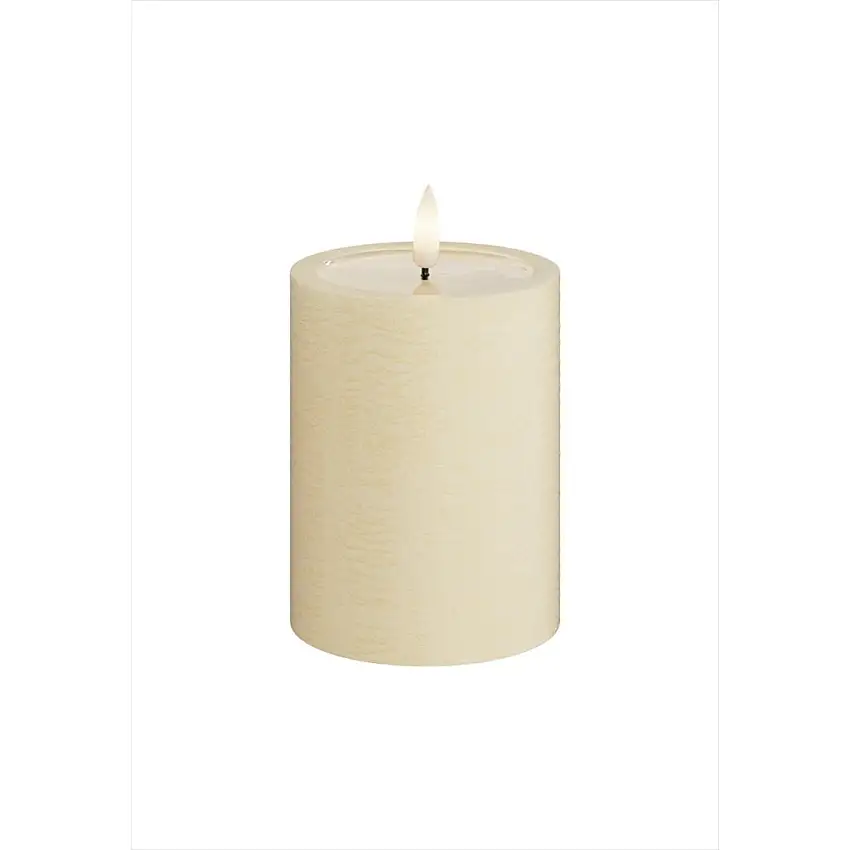 LED-Blockljus UNIQUE Candles7,5x10 cmCream