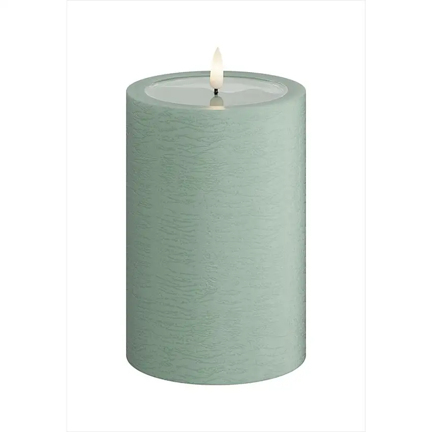 LED-Blockljus UNIQUE Candles10x15 cmLjusgrön